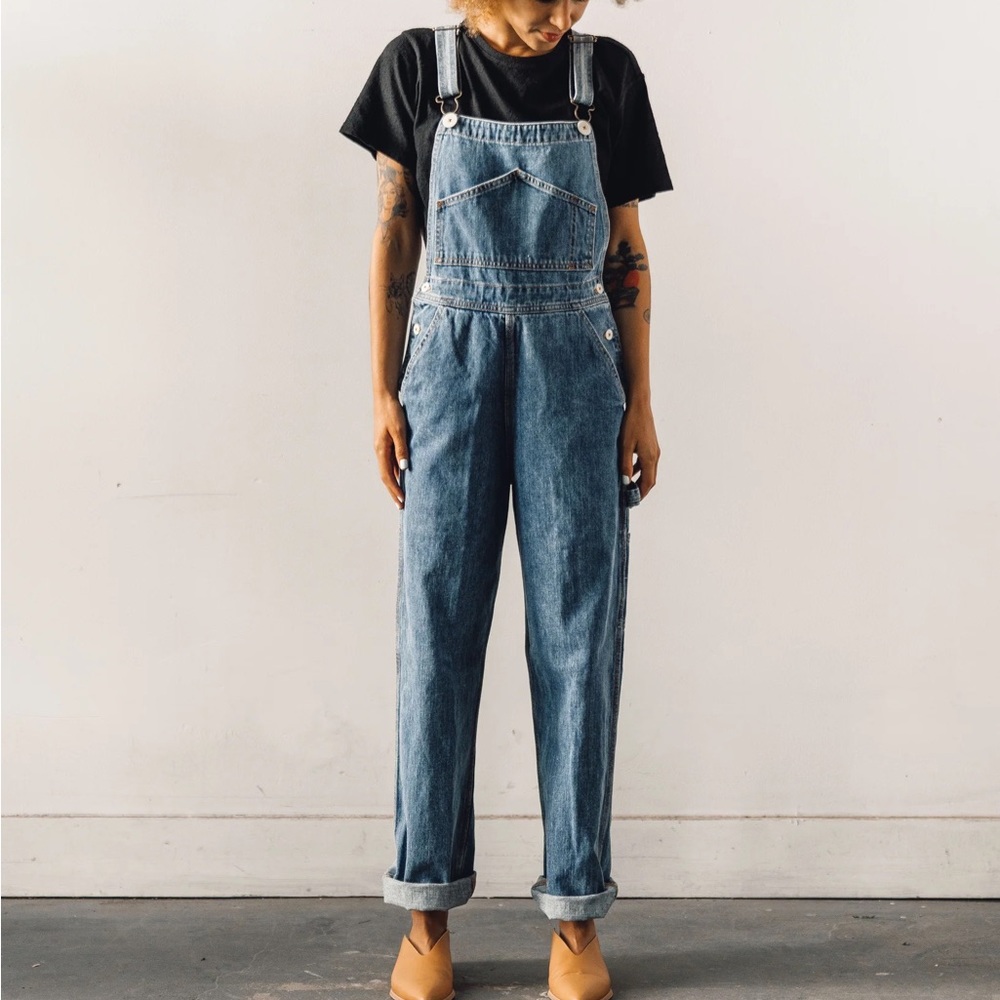 Jesse Kamm Overalls in Cowboy Blue Denim